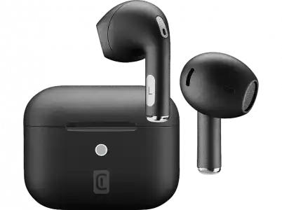 Auriculares True Wireless - CellularLine BTCRYSTALTWSK, Hasta 20 horas, Negro