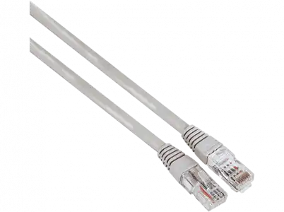 Cable de red - Hama 00200909, 1.5 m, 1 GBit/s, U/UTP, CAT 5e, Enchufe RJ45, Gris