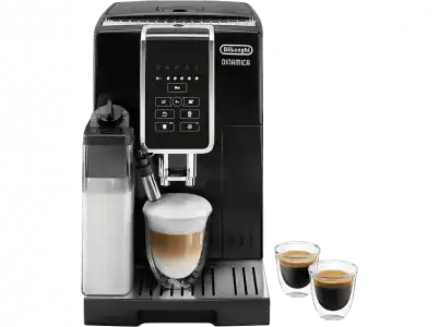 Cafetera superautomática - De'Longhi Dinámica ECAM350.50.B, Molinillo, 1450 W, 1.8 l, 2 tazas, Panel táctil