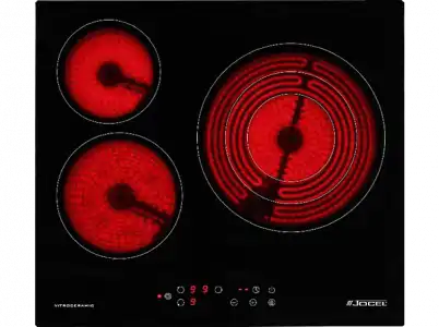 Encimera - Jocel JP3EV002006, Vitrocerámica, Eléctrica, 3 zonas, 30 cm