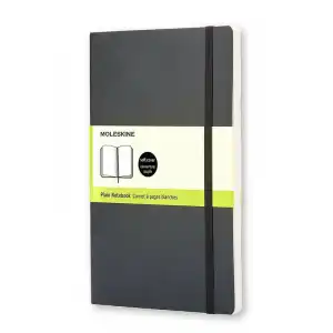 Moleskine Notebook Cuaderno A5 192 Hojas Páginas Lisas Tapa Blanda Negro