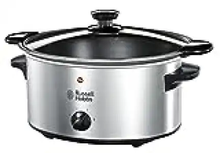 Olla de cocción - Russell Hobbs Cook@Home, 3,5 L, 3 ajustes temperatura, Acero