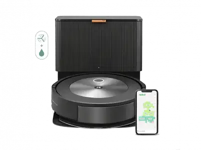 Robot friegasuelos - iRobot Roomba Combo j5+, 750 w, 360 ml, 72 min Autonomía, Grafito