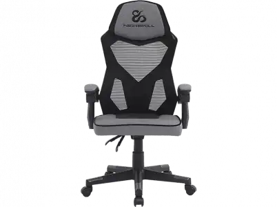 Silla gaming - Newskill Eros Mesh, Carga máx. 150 kg, Respaldo mallado, Tela transpirable, Gris