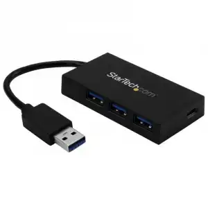 StarTech Concentrador 4x Puertos USB 3.0 Negro