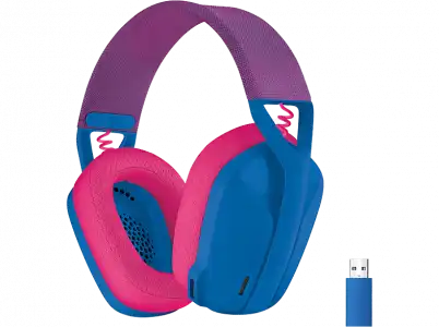 Auriculares gaming - Logitech G G435, De diadema, Inalámbricos, Bluetooth, Hasta 18 horas, Micrófono, PC/Mac, PS, Nintendo, Azul