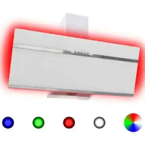 Campana Extractora Rgb De Led Acero Inox. Vidrio Templado 90cm Vidaxl