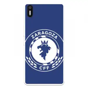 Funda Para Bq Aquaris X5 Del Zaragoza Cf Femenino Escudo Grande Fondo Azul - Licencia Oficial Zaragoza Cf Femenino