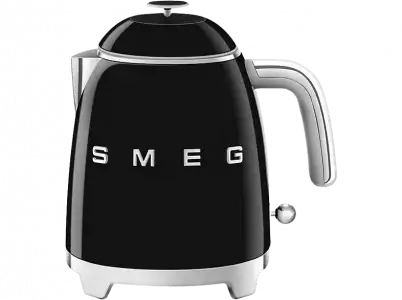 Hervidor de agua - Smeg KLF05BLEU Kettles 50's Style, 0.8 l, 1400 W, Filtro Agua, Control mecánico, Negro