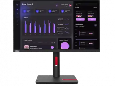 Monitor - Lenovo ThinkVision T24i-30 Profesional, 23.8 ", Full HD 1920x1080, 6 ms, 50 60 Hz, Eyesafe® Display 2.0, Raven Black