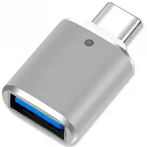 OcioDual Adaptador USB 3.0 a USB-C OTG Hembra/Macho Gris