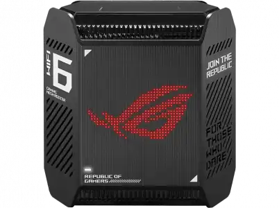 Router WiFi - ASUS ROG Rapture GT6 (B-1-PK), 1 unidad, Tri-Banda, 574 Mbit/s, MU-MIMO, Negro, 0.88 kg