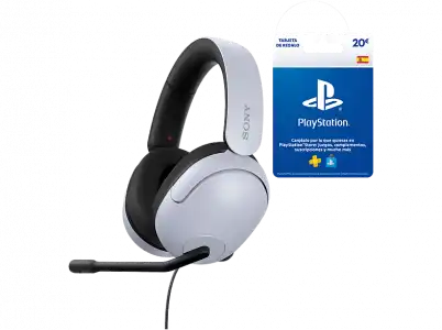 Auriculares gaming - Sony INZONE H3 + Tarjeta PlayStation 20€, Sonido espacial 360 para gaming, Micrófono de alta calidad, PC / PlayStation5 (PS5)