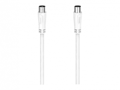 Cable de antena - Hama 00205045, 90 dB, 1.5 m, Doble blindaje, Blanco