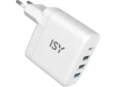 Cargador - ISY IWC-4045, USB-C, 45 W, Blanco