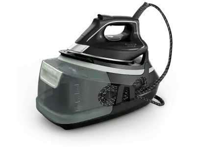 Centro de planchado - Rowenta Eco Steam Pro DG9621, 2800 W, 7.8 bar, 140 g/min, Golpe Vapor 500 1.3 L, Suela Microsteam 400 HD 3D Laser, Verde