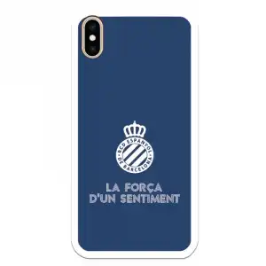 Funda Para iPhone Xs Max Licencia Oficial Rcd Espanyol Escudo Fondo Azul