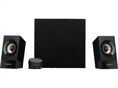 Sistema de altavoces multimedia - Logitech Z533, con Subwoofer, 2.1, 120 vatios, Conexiones 3,5 mm y RCA, Control sonido, Negro