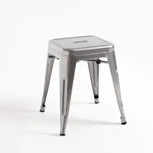 Taburetes Pequeños - Taburete Torix Pequeño - Gris metalizado