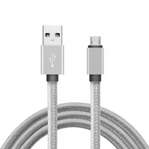 Unotec Cable Nylon Gris MicroUSB 3m