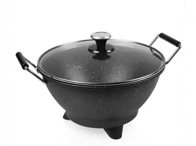 Wok - Princess 162389, Eléctrico, Wok, 1400 W, Capacidad 7 l, Diámetro 30 cm, Termostato, Negro