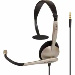 Auriculares Con Cable Y Micrófono Con Cancelación Ruido, Cascos De Diadema Monoaurales Oficina Beige Koss Cs95i