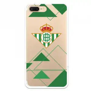 Funda Licencia Oficial Real Betis Balompié Escudo Fondo Transparente para iPhone 8 Plus