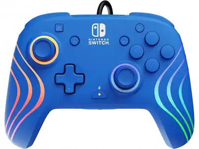 Mando - PDP Afterglow Wave Wired Controller, Para Nintendo Switch, Con cable, Azul