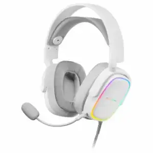 Mars Gaming Mhax Blanco, Auriculares Gaming Rgb Multiplataforma Con Micro Extraíble, 53mm