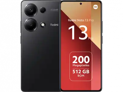 Móvil - Xiaomi Redmi Note 13 Pro, Midnight Black, 512 GB, 12 GB RAM, 6.67" Full HD+AMOLED 1.5K, MediaTek Helio G99 Ultra, 5000 mAh, Android