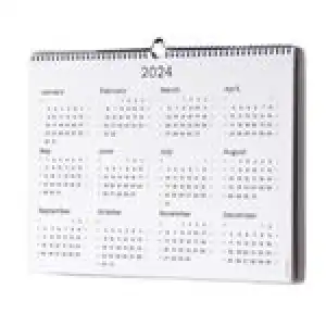 Calendario de pared 2024 A3 Octagon Design rojo