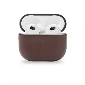 Funda de piel Decoded AirCase Lite Marrón para AirPods 3ª Gen.