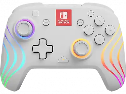 Mando - PDP Afterglow Wave Wired Controller, Para Nintendo Switch, Con cable, Blanco