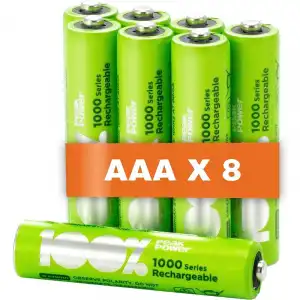 Peakpower LR03 AAA Pilas Recargables 800 Mah NiMh 8 Unidades