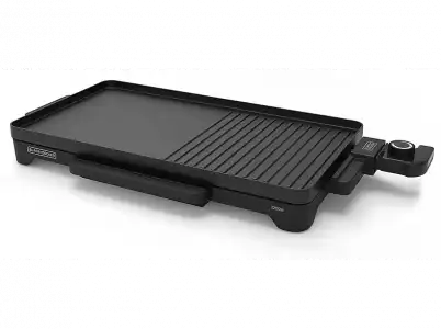 Plancha de asar - Black+Decker BXGD2200E, Parrilla grill, Eléctrica, 2200W, Asas ergonómicas, Negro