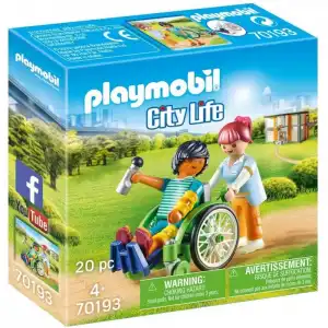 Playmobil Ciudad Hospital Paciente en Silla de Ruedas