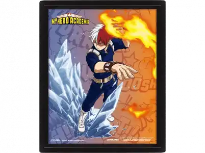 Póster 3D - My Hero Academia Shoto Todoroki, 23.5x28.5 cm, Efecto