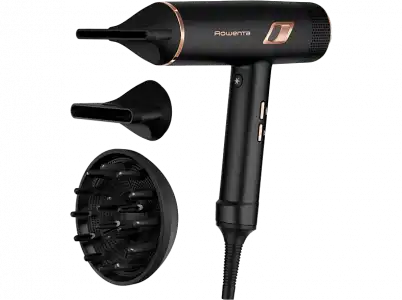 Secador - Rowenta Maestria Ultimate Experience CV9920F0, 2000 W, 3 Niveles, Velocidades, Motor BLDC, Tecnología Air-to-Care, Difusor, Negro y cobre