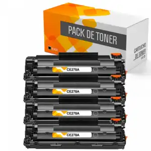 Tóners Compatible con HP 78A Negro Pack 4