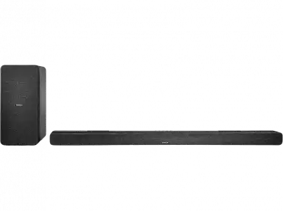 Barra de sonido - Denon DHT-S517, Subwoofer inalámbrico, Bluetooth, Dolby Atmos 3.1.2, Negro