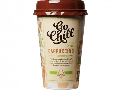 Café en vaso - Delta Cappuccino Go Chill, 230 ml, Listo para llevar, Bebida avena, Toque de cacao