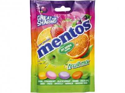 Caramelos - Mentos Fruit Mix, Sabores variados, 160g