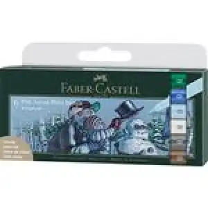 Estuche con 6 rotuladores Faber-Castell Pitt Artist Pens Brush Winterlude