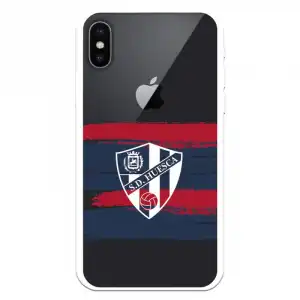 Funda Licencia Oficial SD Huesca Rayas Transparente para iPhone X