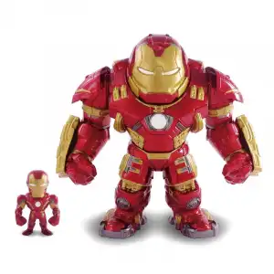 Jada Disney Marvel Iroman y Hulkbuster Figuras de Metal 4 cm/15 cm