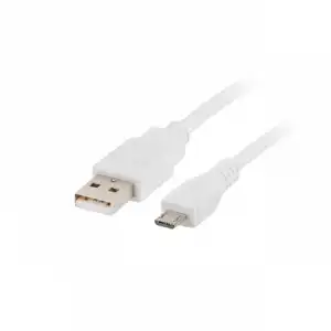 Lanberg Cable Micro USB a USB 2.0 1m Blanco