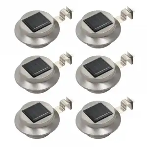 VidaXL Pack 6 Focos Solares LED Redondos para Exterior 12cm