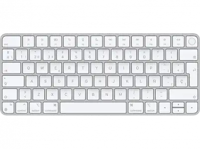 APPLE Magic Keyboard con Touch ID. Inalámbrico y Recargable, USB-C a Lightning trenzado, Blanco