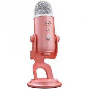 Blue Mic Yeti para The Aurora Collection Micrófono USB Multipatrón Premium con Blue VO!CE Rosa