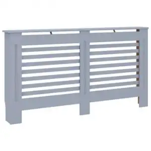 Cubierta Para Radiador Mdf Gris Antracita 152x19x81 Cm Vidaxl